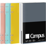 KOKUYO 2x2 Spiral Binder Notebooks, 3 Pack A5 Refillable Notebook with Loose leaf Paper + 120 Refill Papers with 5x5 Graph Ruled
