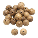 HARFINGTON 100pcs Natural Wooden Beads 8mm Silky Wood Round Polished Loose Bead Smooth Spacer Balls Beading for Jewelry Making B