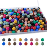 Sunrony 320Pcs 9mm Silicone Beads for Keychain Making, Mixed Color Round Silicone Beads for Pens and Necklace Bracelet Crafts Ma