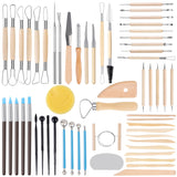 Tovotum 57PCS Pottery Sculpting Tools Ceramic Clay Carving Tools Set for Beginners Expert Art Crafts Pottery Clay Tool