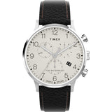 Timex Mens Waterbury Classic 40mm Watch - Black Strap Cream Dial Stainless Steel Case