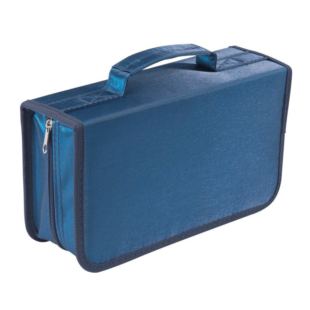 128 Capacity CD/DVD case Wallet, Storage,Holder,Booklet by Rekukos(Blue)