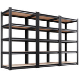 Set of 3 71H Garage Shelving-5 Tier Garage Storage Shelves,Adjustable Heavy Duty Metal Shelving Unit and Storage Large Rack,Util