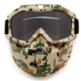 SPOSUNE Motorcycle Goggles Paintball Mask, Detachable Face Mask ATV Goggles Dirt Bike Goggles, Motocross Goggles Safety Ggoggles