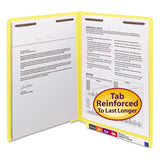 Color Fastener Folder, 3/4 Exp, Letter, 50/BX, Yellow