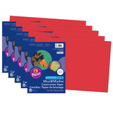 Prang Construction Paper, Holiday Red, 12 x 18, 50 Sheets Per Pack, 5 Packs