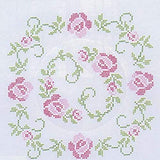 Jack Dempsey Stamped White Quilt Blocks 18X18 6/PkgXX Circle of Roses