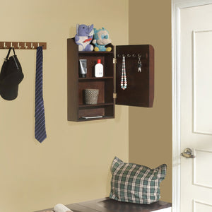 Door Entry Organizer With Mail Sorter In Mahogany