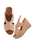 Shoetopia Comfortable Peep Toe Beige Wedges For Women & Girls /Eu38,Beige,5,B0DRJFFDSZ