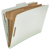 Universal 10297 Pressboard Classification Folder, Legal, EightSection, Gray, 10/Box