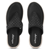Ortho Joy Doctor Fancy Slipper For Women || Orthopedic Women'S Fancy Sandal For Women,Black,4,B0CQFN61VS