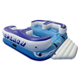 SereneLifeHome Inflatable 4- Person Floating Island Raft, Party Island Raft w/ 4 drink holders, Use for Lounging on Lake, Beach 