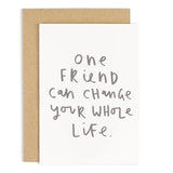 Old English Co. One Friend Card - Thinking of You Just To Say Greeting Card for Him or Her | Friendship Gift for BFF Best Friend