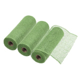 MECCANIXITY 3pcs 10 Inch Poly Burlap Mesh for Wreath, Decorative Mesh Fabric Ribbon 6.4 Yard for Fall Easter Christmas Flower Bo
