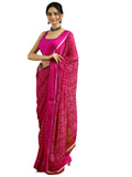 Libas Women'S Satin Saree (16031R_Pink)