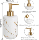 Qulable Cream Bathroom Accessories Set Complete, 4 Pcs Ceramic Bathroom Decorations Accessories Sets Includes Lotion Dispenser,