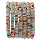 Natural Shoushan Stone Disk Spacer Beads 6x2mm 38cm/str Flat Rondelle Loose Semi Gemstone Caps for Making Bracelets Necklace