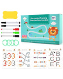 Honest Store Reusable Pen Control Workbook for Kids Tracing & Drawing Book for Lines, Shapes, Patterns & Numbers Includes
