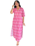 Gosriki Women'S Rayon Viscose Straight Printed Kurta With Pant (Demeter Pink-Vks03-Gs_Xl_Pink_X-Large),Pink,,B0F54FR6Z1