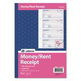 Adams TC1182 Receipt Book, 7 5/8 x 11, ThreePart Carbonless, 100 Forms