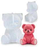 Teddy Bear Mould Silicone Soap Mold & Chocolate Mould for Baking, Candle Making, Cake Decoration Smiling Small Bear Silicone