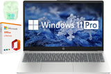 HP 15.6 Business & Student Laptop Computer, Intel Core i5, Windows 11 Pro Laptop with Microsoft Office Lifetime License, Plusera