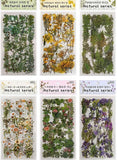 Brixell Vintage Floral Journal Stickers Set (4 Pack, 24 Sheets) | Aesthetic Washi Botanical Stickers For Journaling, Scrapbook &