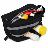 Travel Toiletry Bag For Men & Women, Water Resistant Shaving Kit Organizer With Dual Compartments, Portable Cosmetic Makeup Pouc