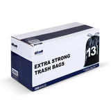 Plasticplace 13 gallon Extra Tall Drawstring Kitchen Trash Bags | Black 1.2 Mil, 24W x 31H,200 Count (Pack of 1)