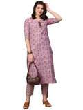 Gosriki Women'S Cotton Blend Traditional Straight Printed Kurta And Palazzo Set (Janar Light Pink-31_Xl-Gs_Light Pink_X-Large),Light Pink,,B0BRFTBJL4