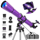HETEKAN Telescope, Telescope for Adults High Powered, 90mm Aperture 1000mm Astronomical Refractor Telescopes for Beginners, Magn