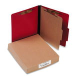 ACCO 15649 ColorLife PRESSTEX Classification Folders, Letter, 4Section, Exec Red (Box of 10)