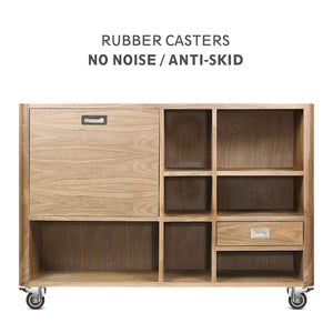 ANDUTEES 2 Caster Wheels Set of 4, Wheels for Carts, Furniture Casters with Brake, No Noise Locking Rubber Wheels, Plate Swive