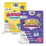 Ginimini Nursery + Lkg 600 Worksheets Combo Pack (English, Math, Evs, Science & Hindi) With Stickers, Index & Answer Sheets | Pr