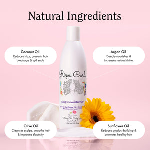 Rizos Curls Trio Bundle, Hydrating Shampoo & Deep Conditioner & Curl Cream Bundle, Gently Cleanse and Hydrate Curly Hair, Style