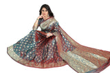 Sugathari Womens Banarasi Saree Pure Kanjivaram Silk Saree Soft New Ladies 2023 Design Wear Pattu Sarees Latest Cotton Party Sari Collections With Blouse Piece For Wedding Sadi (Pari S-1 Rama)