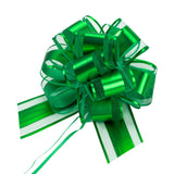 12 PCS 6 Inch Large Pull Organza Green Bows - Perfect for Gift Wrapping, Wedding Decor, Car Bows, Birthday Parties, Christmas an
