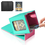 Jaffzora Card Deck Box for MTG Commander, Magnetic Card Display Case,TCG Card Storage Box, Holds 100 Double-Sleeved Cards, Green