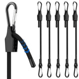 MILYARD 6 Pcs 36 Inch Adjustable Bungee Cord with Hooks, Easy to Adjust from 7 to 36, Heavy Duty Outdoor Carabiner Bungee Cord f