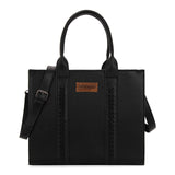   Wrangler Large Tote Bag Purses for Women Shoulder Purse Handbag with Pocket Black Crossbody Bag with Strap WG70-8317-BK