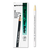 Sharpie 2060 PeelOff China Markers White Dozen