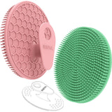 Silicone Body and Face Scrubber Set 3 Pack, BEAUTAIL Shower Bath Scrubber, Gentle Exfoliating Brush for Women Men Sensitive Skin