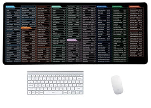 Quick Key Keyboard Mouse Pad, Non-Slip Desk Mat with Office Software Shortcuts Pattern, Upgraded Extended Large Rubber Base Mice