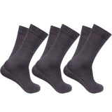 Cozyway Men Cotton Odour Free Full Length Socks Pack Of 3 Soft Breathable Formal Office Wear Brown Plain Socks Seamless Toe Anti
