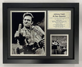 Johnny Cash at San Quentin Collectible | Framed Photo Collage Wall Art Decor - 12x15 | Legends Never Die