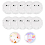 Tyqour 10Pcs Sublimation Buttons Blanks with Pins 2 Inch Clear Acrylic Custom Button Pins Badge Kit Plastic Round Photo Buttons 