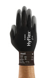 Ansell HYFLEX 11-600 Light Duty Nylon Industrial Gloves w/Palm Coating for Metal Fabrication, Automotive - XXL (11), Black (1 Pair)