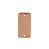 RMP Stamping Blanks, 1 Inch x 2 Inch Rectangle with Two Holes, 16 Oz. Copper 0.021 Inch (24 Ga.) 10 Pack