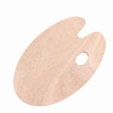 HEAVENGLOW Natural Wood Grain Unfinished Wooden Palette Right and Left Hand Use Wooden Paint Palette Lightweight Art Supply Easy