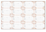 School Copy Notebook Name Stickers for School | Plain Name Slips for School Notebooks 192 Labels (12 Sheets) School Labels